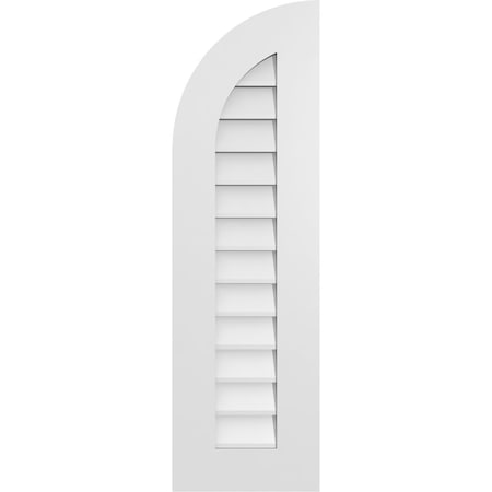 Quarter Round Top Left Surface Mount PVC Gable Vent W/ 3-1/2W X 1P Standard Frame, 12W X 40H